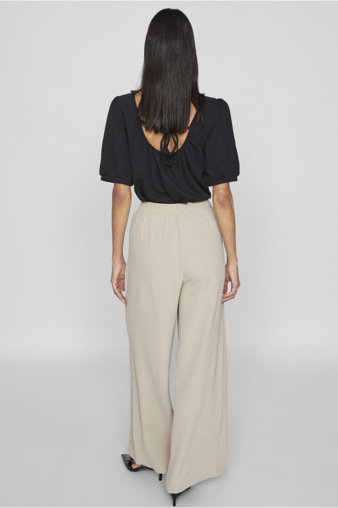 VIHELA HW PANTS 14102054 FEATHER GRAY